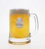 18th to 80th Birthday Glass Beer Mug with Silver Pewter Badge holds 500ml