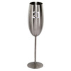 18th to 80th Birthday stainless steel wine goblet with silver metal enamel look