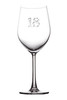 18th to 80th Birthday cosmopolitan bordeaux wine glass metal embossed