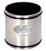 Wedding Stubby holder Stainless steel with black ring with a bestman Badge