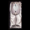 Wedding Wine goblet Stainless steel mirror finish Pewter finish Heart badge