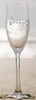 Wedding Champagne flute with Groom metal enamel embossed  holds 160ml