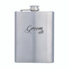 Wedding Hip flask Stainless steel with Groom in Black decal holds 8oz