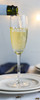 Nana Cosmoplitan Champagne Flute with Nana on metal enamel embossed