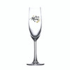 Champagne flute single with Best Mum Dad or Pop in Black or Black Gold decal