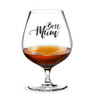 Mum Dad or Pop - Wife- Boss - Best Mum - Single brandy glass black black gold