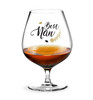 Nan Single brandy glass with best nan black -black and gold decal on glass