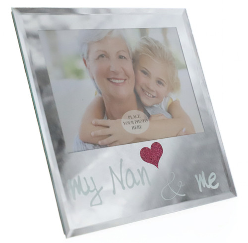 My nan & me glass photo frame, holds 4x6 inch picture