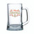 Marry Christmas Beer mug glass with Marry Christmas themed Red and Gold decal on Beer Mug glass holds 500ml