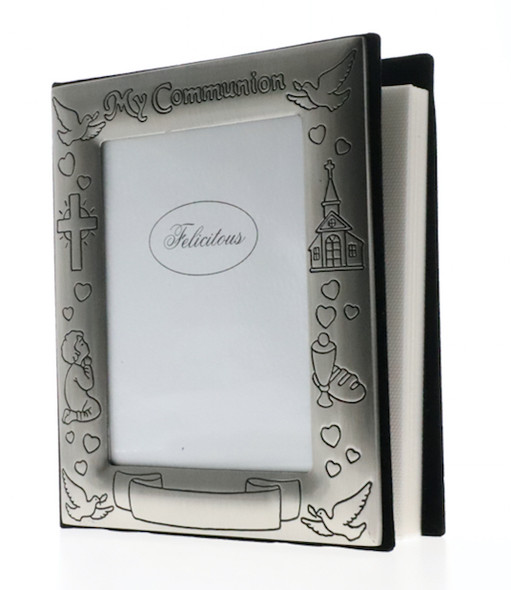 Communion Pewter Photo Album - Engravable Keepsake