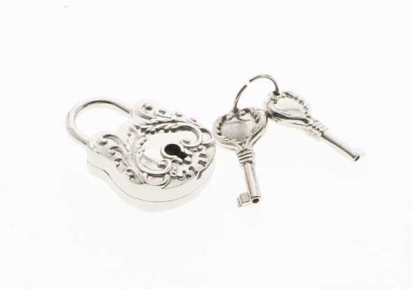 Jewellery box lock & key Antiqued