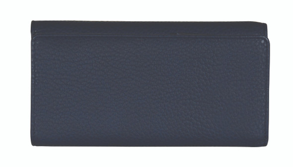 Womens flap wallet with back zip and ID window
