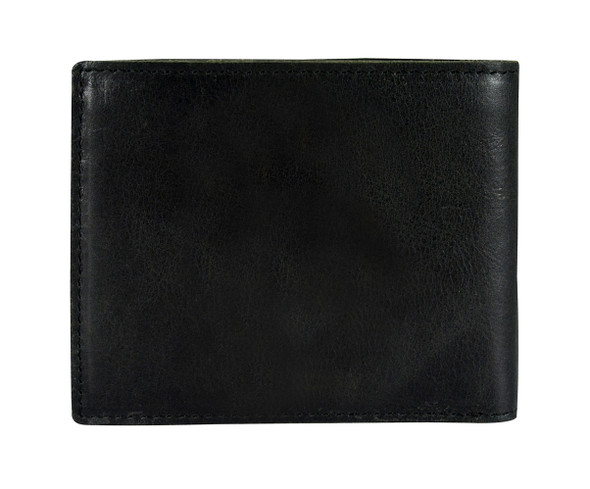 Mens 4 slot card holder with  bi-fold coin compartment
