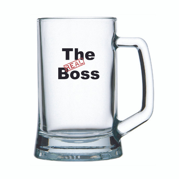 Wedding Glass mug The Boss, The Real boss , Wife mum boss in Black or Gold
