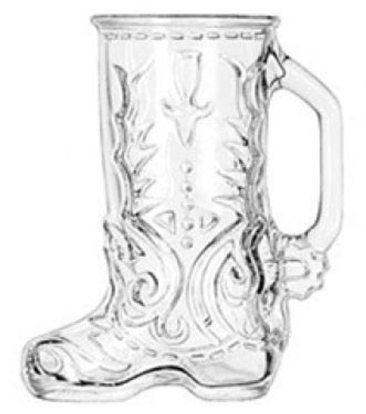 Libbey glass boot beer mug, holds 500ml