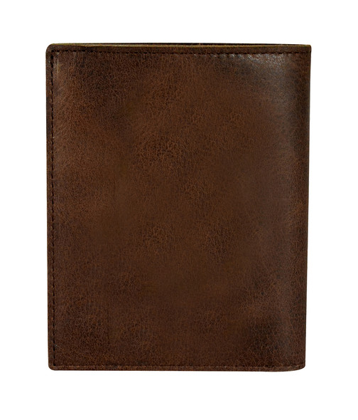 Mens brown coloured genuine leather 4 slot card holder wallet with coin holder