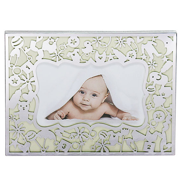 Elegant Filigree Design Baby Photo Frame - Timeless Gift