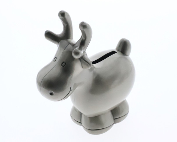 Money bank moose shaped pewter finesh