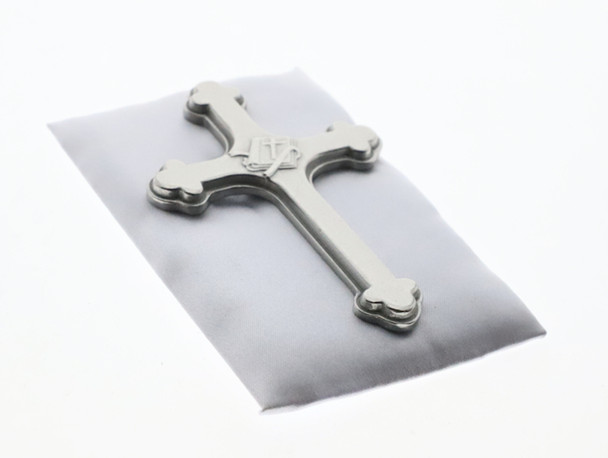 Pewter communion and christening cross ornament