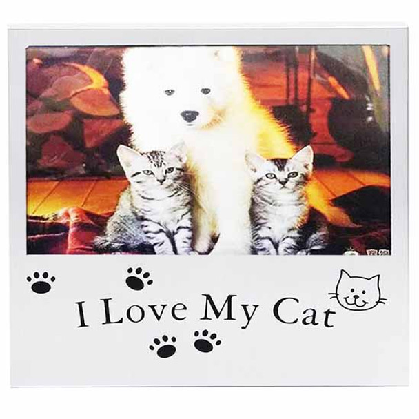 I love my cat photo frame in matte finish, holds 4x6 inch picture