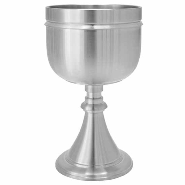 Chalet shape pewter goblet, holds 200ml