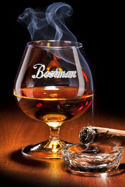 Bestman theme arcoroc degustation brandy glass with metal enamel look