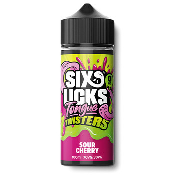 Six Licks Tongue Twisters Sour Cherry 100ml