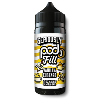 Seriously Pod Fill 3 100ml shortfill Vanilla Custard flavour