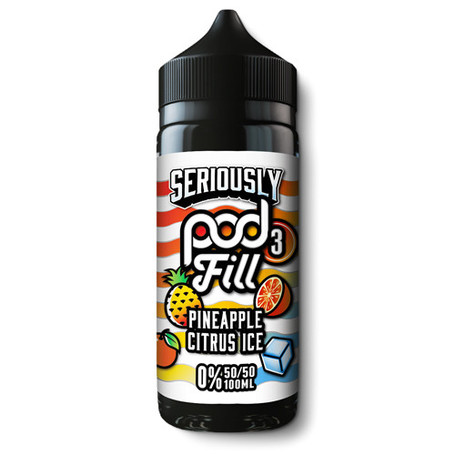 Seriously Pod Fill 3 100ml shortfill Pineapple Citrus Ice flavour