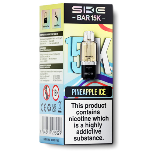 SKE Bar 15K prefilled pods pineapple ice flavour