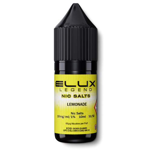 Elux Legends Lemonade flavour nic salt bottle