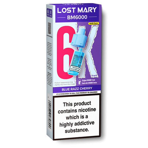 Lost Mary BM6000 Blue Razz Cherry Prefilled Pods