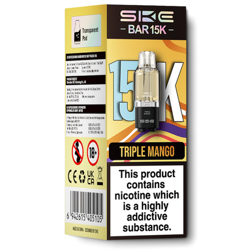 SKE Bar 15K Prefilled Pods Triple Mango
