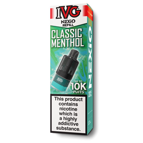IVG Nexio prefilled pods classic menthol flavour