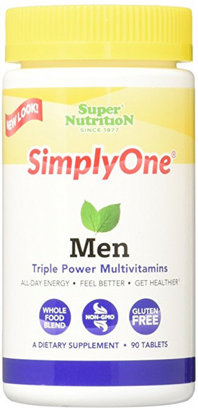SuperNutrition Simply One Men's Multivitamin Tablet, 90 Count