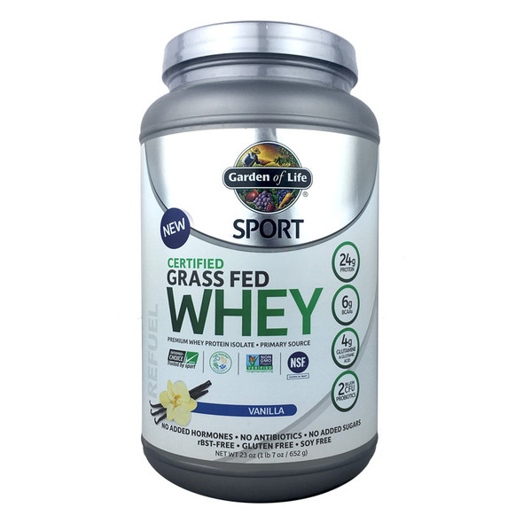 SPORT Grass-Fed Whey Protein - Vanilla Flavor — GARDEN OF LIFE — Nutrimart
