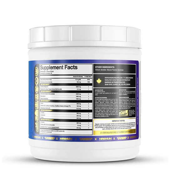 Limitless Electric Blue Razz preworkout- Magnum — Nutrimart (image 2)