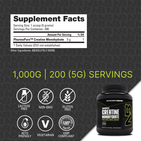 Nutrabio Creatine Monohydrate — Nutrimart (image 2)