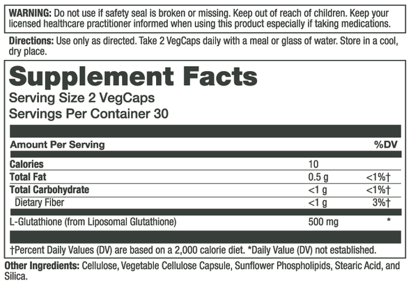 Liposomal Glutathione 500mg