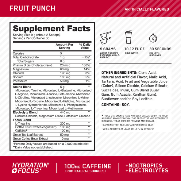 Essential Amino Energy Hydration + Focus