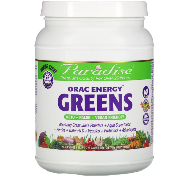 Paradise Herbs, Orac Energy Greens, 25.6 Oz — Nutrimart