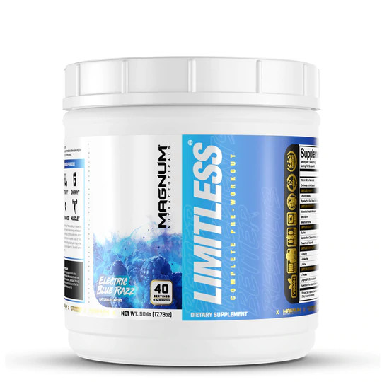Limitless Electric Blue Razz preworkout- Magnum — Nutrimart