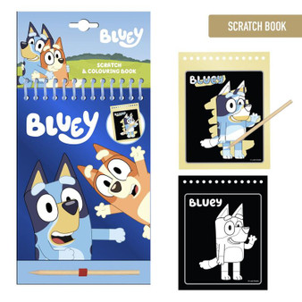 Bluey Scratch Scratch Book Stationery Set