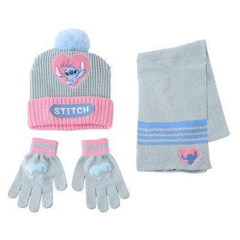 Disney Stitch Snood & Beanie, Gloves Winter set
