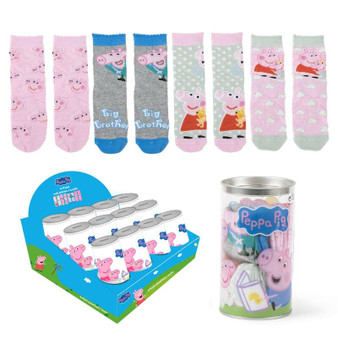 Peppa Pig 4 Pack Socks & Money Box