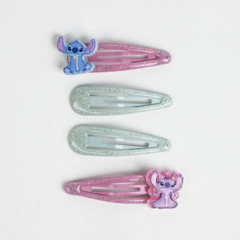 Disney Angel & Stitch 4 Hair Clips