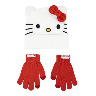 Hello Kitty Beanie and Gloves Set