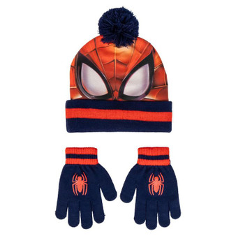 Marvel Spiderman Beanie  and Gloves Set