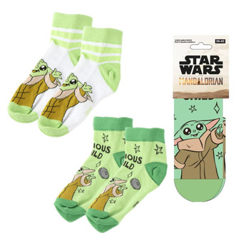 Adult Star Wars The Mandalorian Grogu  2 Pack Socks