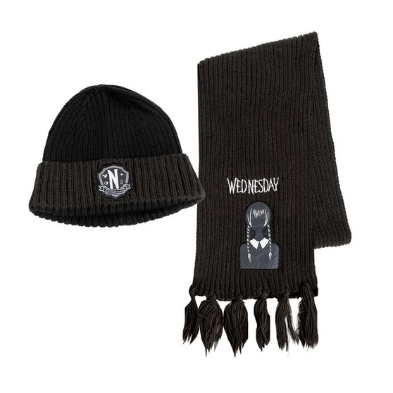 Wednesday Beanie & Scarf Set